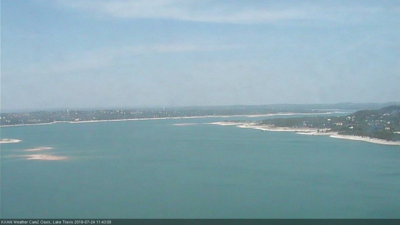 Lake Travis webcam, July 24, 2018 10:45 AM CT