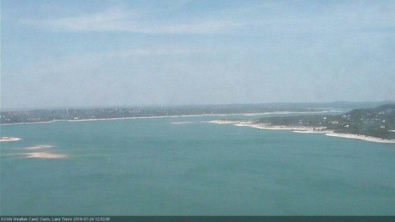Lake Travis webcam, July 24, 2018 11:05 AM CT