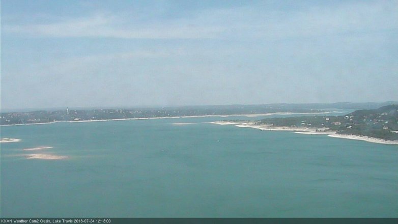 Lake Travis webcam, July 24, 2018 11:15 AM CT