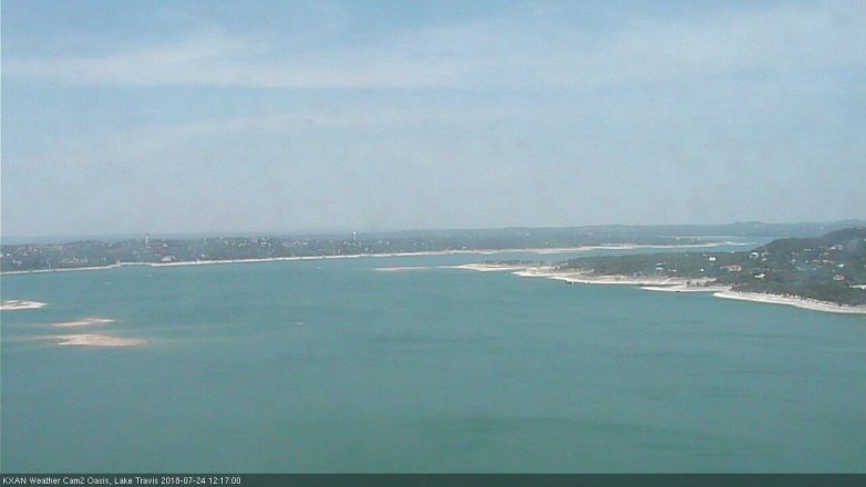 Lake Travis webcam, July 24, 2018 11:20 AM CT