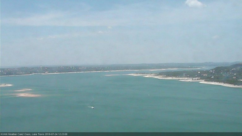 Lake Travis webcam, July 24, 2018 11:25 AM CT