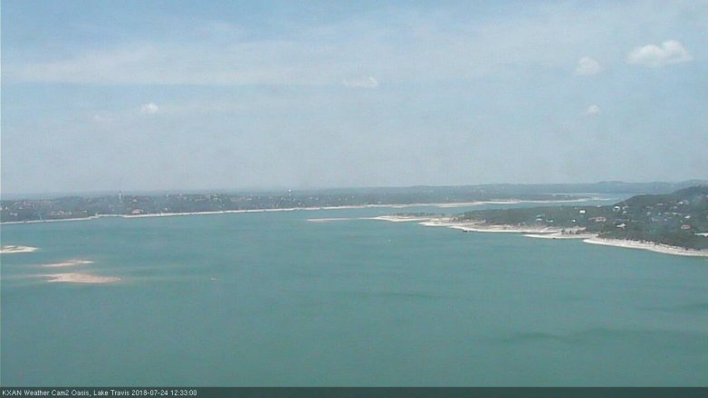 Lake Travis webcam, July 24, 2018 11:35 AM CT