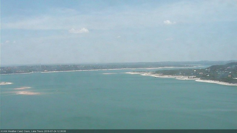 Lake Travis webcam, July 24, 2018 11:40 AM CT