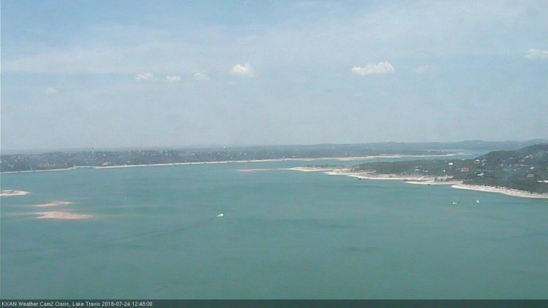 Lake Travis webcam, July 24, 2018 11:50 AM CT