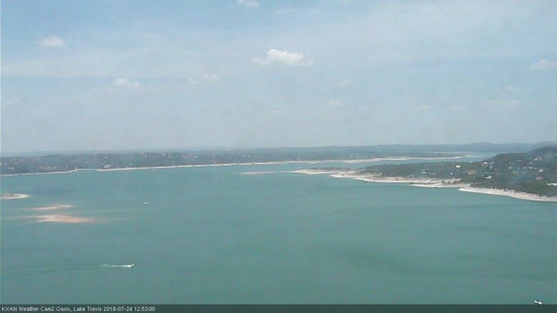 Lake Travis webcam, July 24, 2018 11:55 AM CT