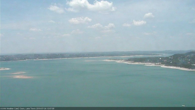 Lake Travis webcam, July 24, 2018 12:10 PM CT