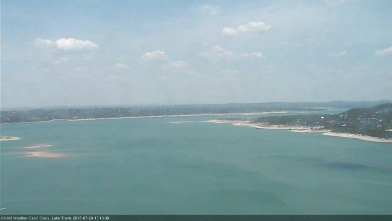 Lake Travis webcam, July 24, 2018 12:15 PM CT