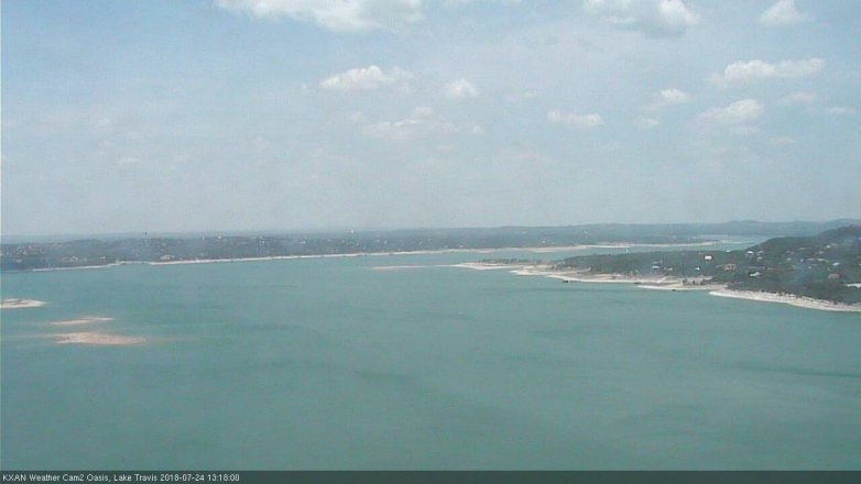 Lake Travis webcam, July 24, 2018 12:20 PM CT