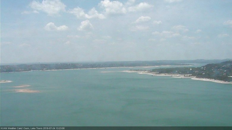 Lake Travis webcam, July 24, 2018 12:25 PM CT