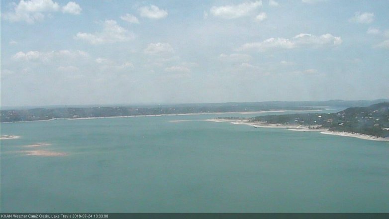 Lake Travis webcam, July 24, 2018 12:35 PM CT