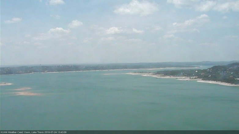 Lake Travis webcam, July 24, 2018 12:45 PM CT