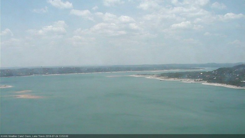 Lake Travis webcam, July 24, 2018 12:55 PM CT