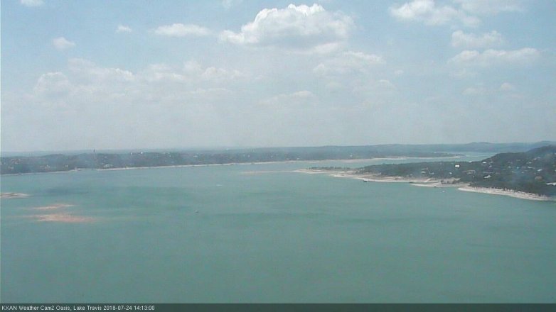 Lake Travis webcam, July 24, 2018 1:15 PM CT