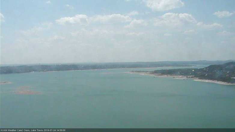 Lake Travis webcam, July 24, 2018 2:00 PM CT