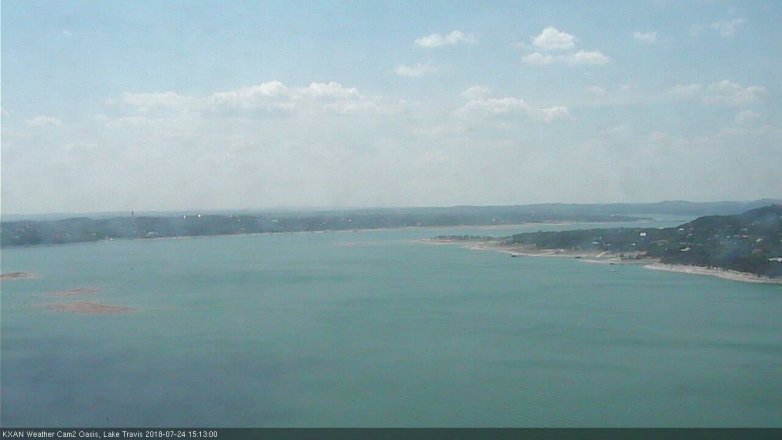 Lake Travis webcam, July 24, 2018 2:15 PM CT