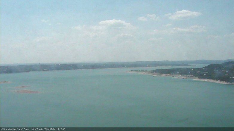 Lake Travis webcam, July 24, 2018 2:25 PM CT