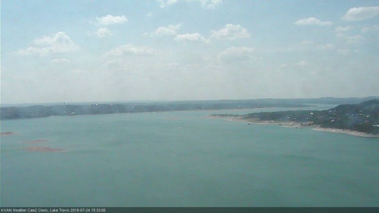 Lake Travis webcam, July 24, 2018 2:35 PM CT