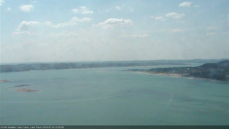 Lake Travis webcam, July 24, 2018 2:40 PM CT