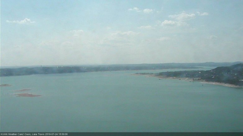Lake Travis webcam, July 24, 2018 3:00 PM CT
