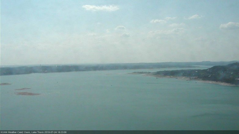 Lake Travis webcam, July 24, 2018 3:25 PM CT