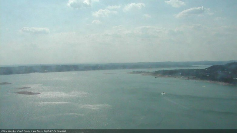 Lake Travis webcam, July 24, 2018 3:50 PM CT