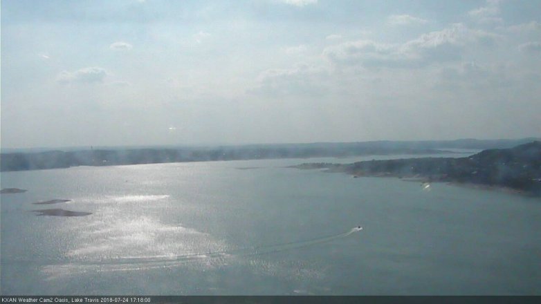 Lake Travis webcam, July 24, 2018 4:20 PM CT