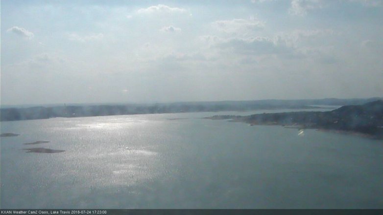 Lake Travis webcam, July 24, 2018 4:25 PM CT