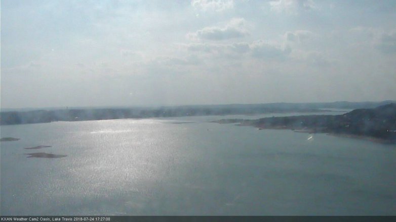 Lake Travis webcam, July 24, 2018 4:30 PM CT