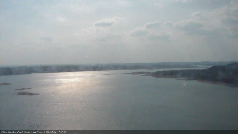 Lake Travis webcam, July 24, 2018 4:40 PM CT