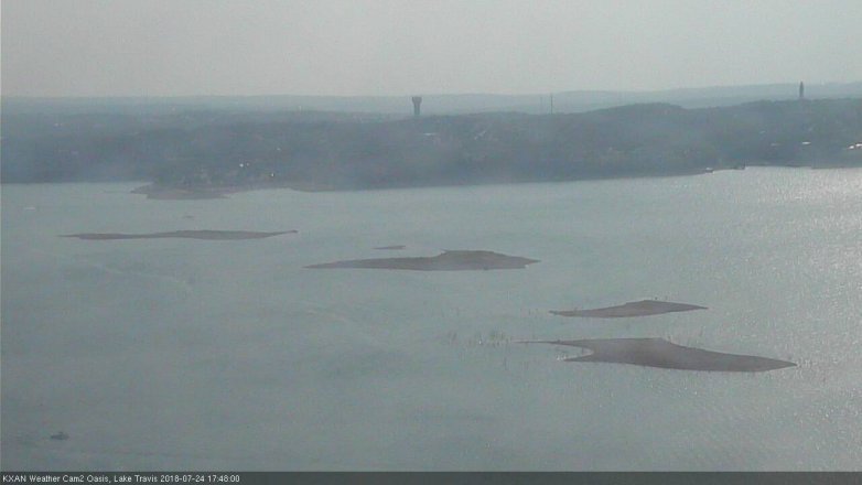 Lake Travis webcam, July 24, 2018 4:50 PM CT