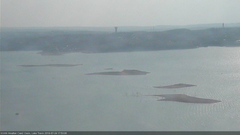 Lake Travis webcam, July 24, 2018 4:55 PM CT