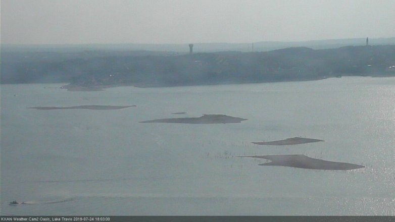 Lake Travis webcam, July 24, 2018 5:05 PM CT