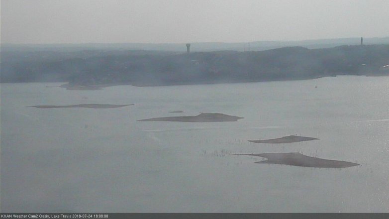 Lake Travis webcam, July 24, 2018 5:10 PM CT