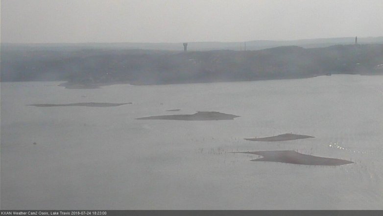 Lake Travis webcam, July 24, 2018 5:25 PM CT