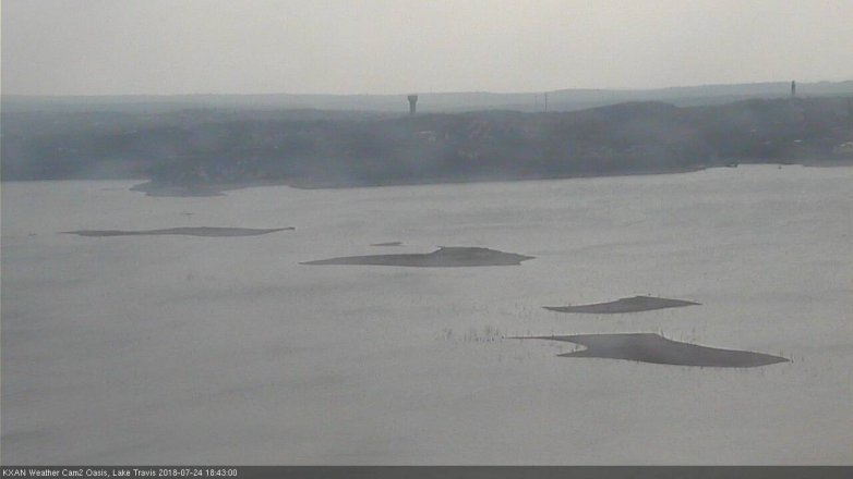 Lake Travis webcam, July 24, 2018 5:45 PM CT