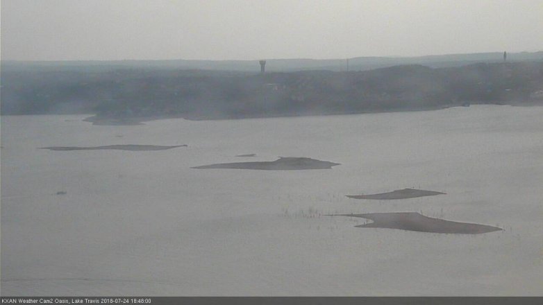 Lake Travis webcam, July 24, 2018 5:50 PM CT
