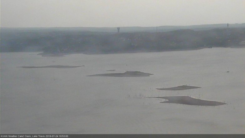 Lake Travis webcam, July 24, 2018 5:55 PM CT