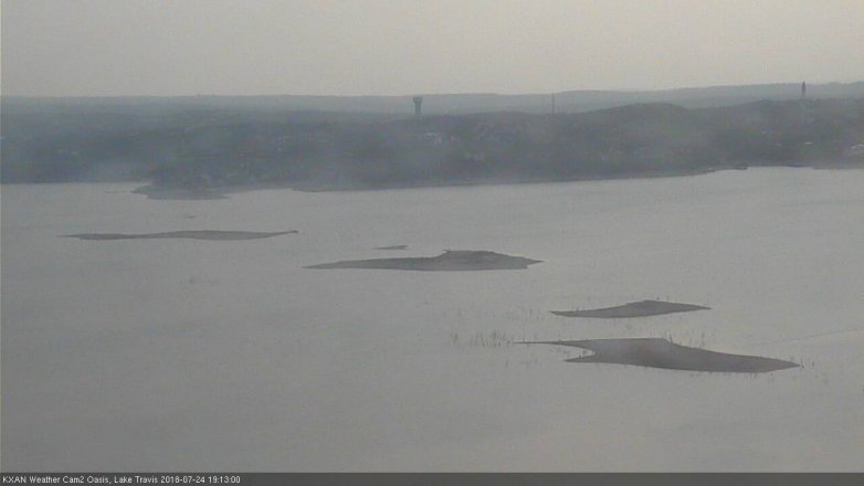 Lake Travis webcam, July 24, 2018 6:15 PM CT