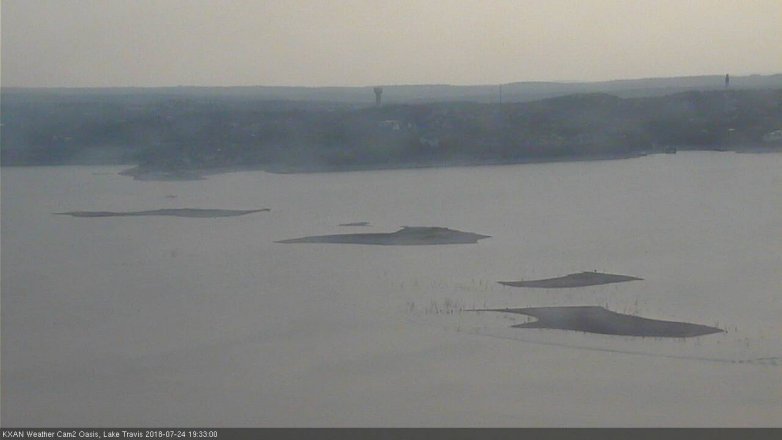 Lake Travis webcam, July 24, 2018 6:35 PM CT