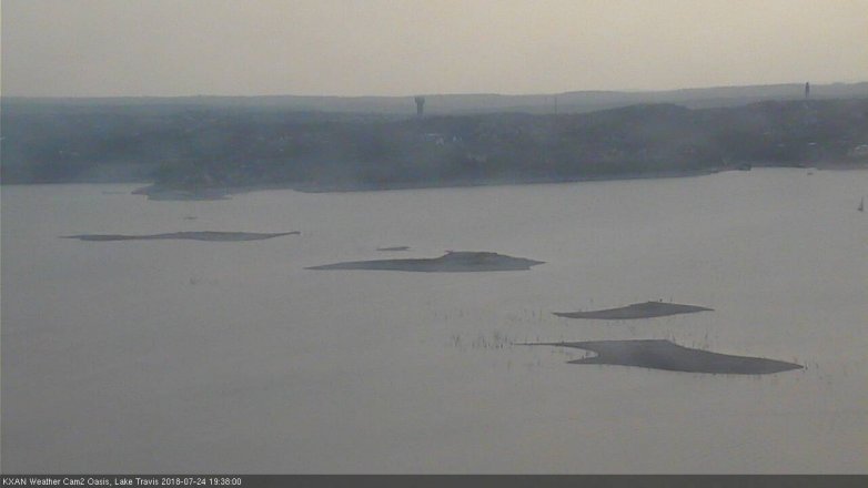 Lake Travis webcam, July 24, 2018 6:40 PM CT