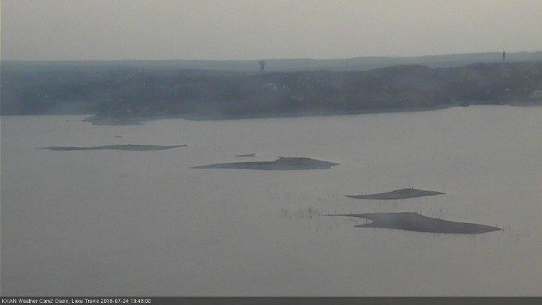 Lake Travis webcam, July 24, 2018 6:50 PM CT