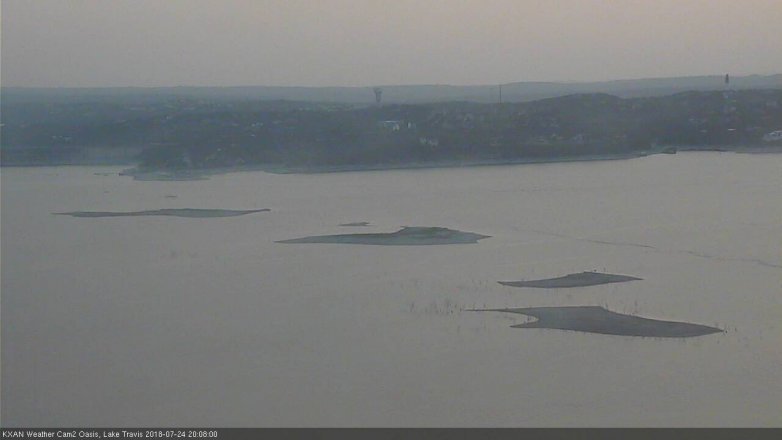 Lake Travis webcam, July 24, 2018 7:10 PM CT