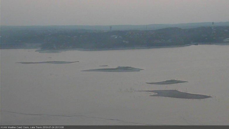 Lake Travis webcam, July 24, 2018 7:15 PM CT
