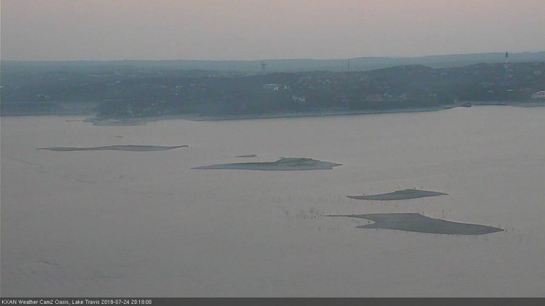 Lake Travis webcam, July 24, 2018 7:20 PM CT