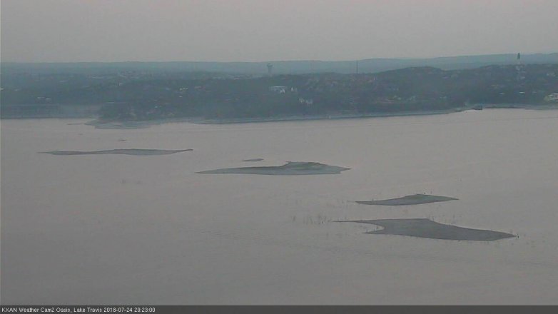 Lake Travis webcam, July 24, 2018 7:25 PM CT