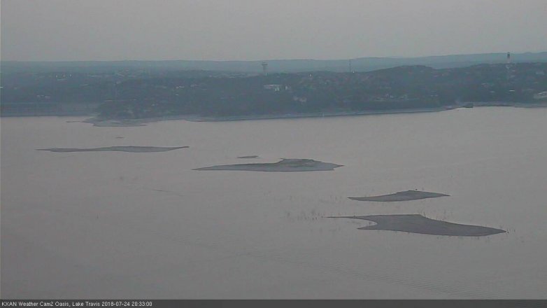 Lake Travis webcam, July 24, 2018 7:35 PM CT