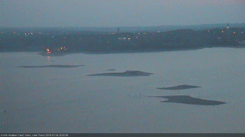 Lake Travis webcam, July 24, 2018 7:55 PM CT