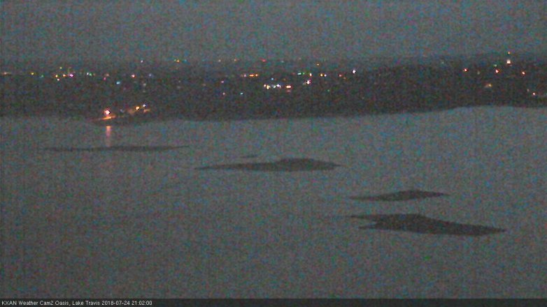 Lake Travis webcam, July 24, 2018 8:05 PM CT