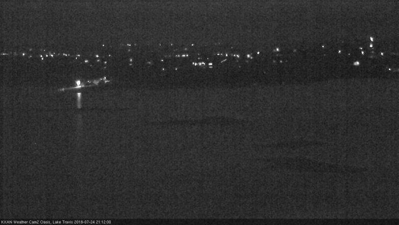 Lake Travis webcam, July 24, 2018 8:15 PM CT