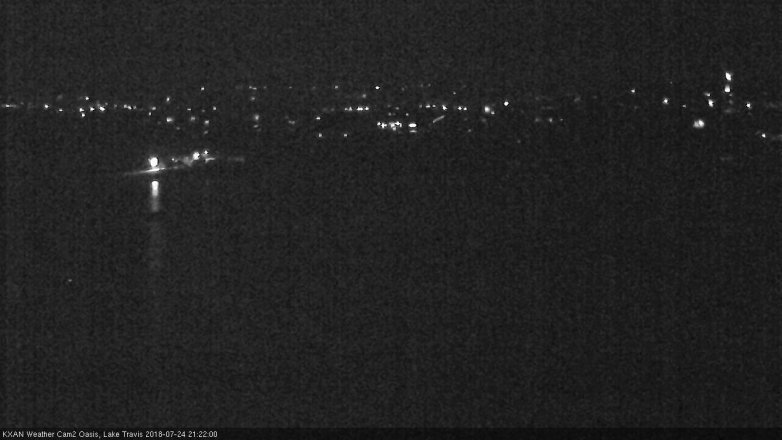 Lake Travis webcam, July 24, 2018 8:25 PM CT